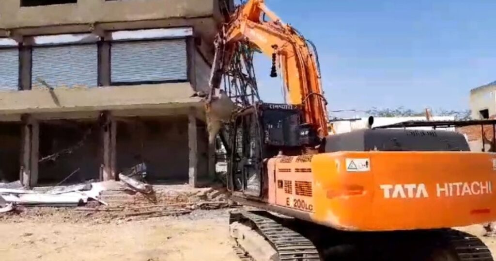 ADA demolished the complex under illegal construction in Lohagal.