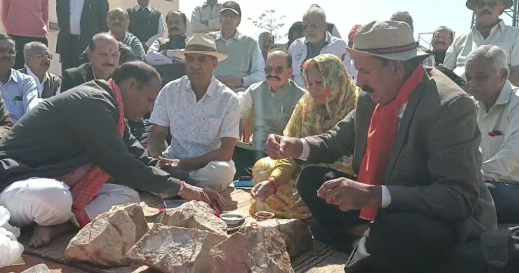 Renovation ceremony of basketball ground in Rajput hostel