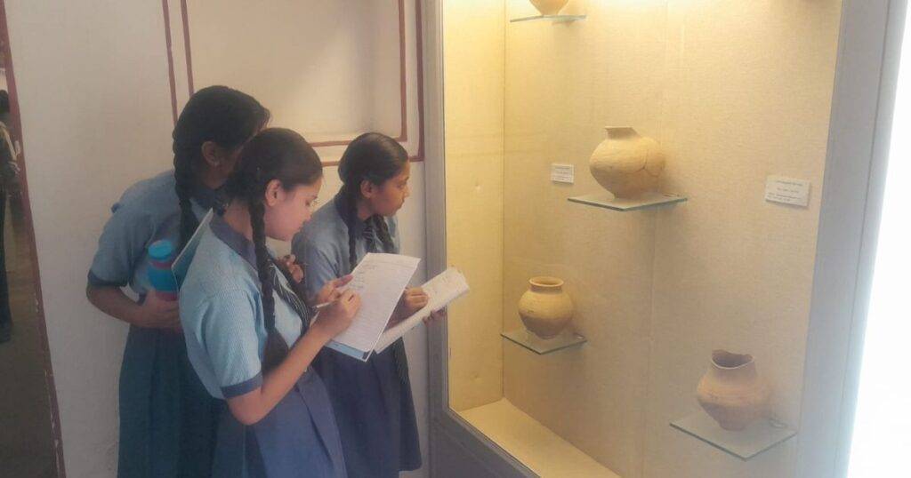 School children visit on World Heritage Day